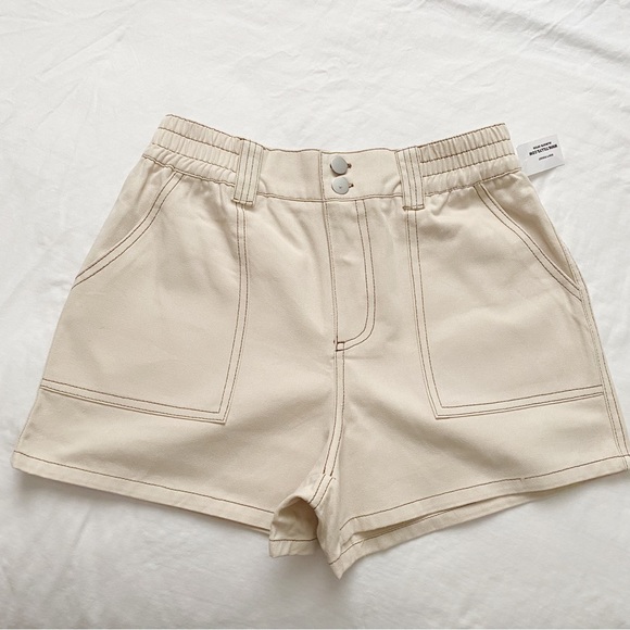 NWT High Waist Khaki Utility Shorts - Picture 4 of 14